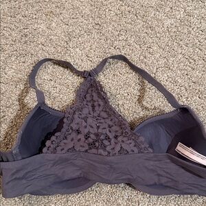 Victoria's Secret Lace Racerback Bra - Dark Gray